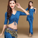 Modern Style V2 - Open Belly Top, Belt, And Pants Dance Set