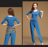Modern Style V2 - Open Belly Top, Belt, And Pants Dance Set