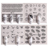 Special Set #1 - 40 Sheets Per Set | Black And White Theme Nail Art Decals